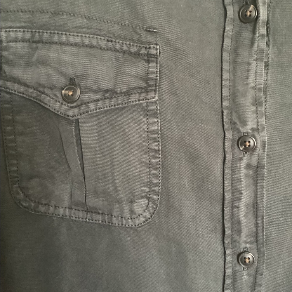 Marine Layer Tercel Button Down Xs Gray Charcoal … - image 4